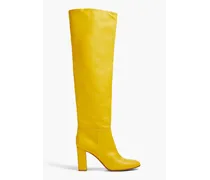 Gianvito Rossi Leather knee boots - Yellow Yellow