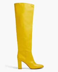 Gianvito Rossi Leather knee boots - Yellow Yellow