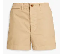Cotton-twill shorts - Neutral