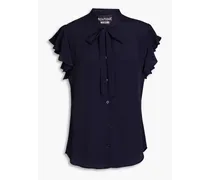 Crepe de chine blouse - Blue