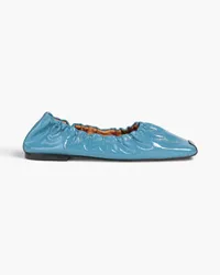 REJINA PYO Patent-leather ballet flats - Blue Blue