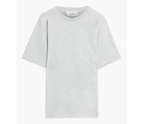 Mélange organic cotton-jersey T-shirt - Gray