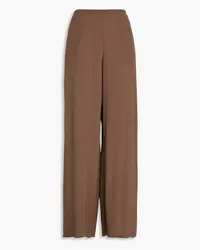 Theory Crepe de chine wide-leg pants - Brown Brown