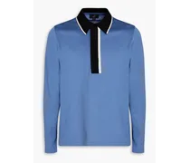 Cotton-jersey polo shirt - Blue