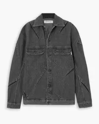 GAUCHERE Pleated denim jacket - Black Black