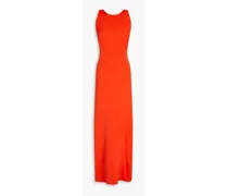 Eliah twist-back satin gown - Orange