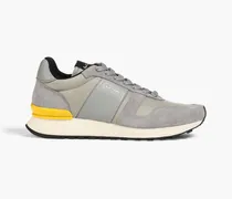 Eighties ripstop, leather and suede sneakers - Gray
