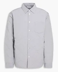 John Elliott + Co Quilted crinkled shell overshirt - Gray Gray