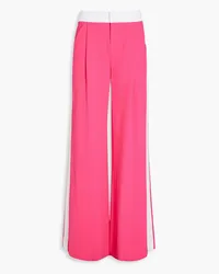 Alice + Olivia Alice Olivia - Eric striped crepe wide-leg pants - Pink Pink