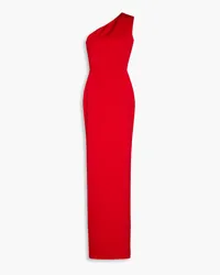 Alex Perry One-shoulder satin-crepe maxi dress - Red Red