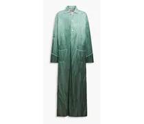 F.R For Restless Sleepers - Clemente dégradé cotton-poplin maxi shirt dress - Green
