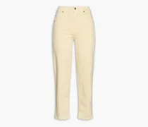 The Modern cropped mid-rise straight-leg jeans - Yellow