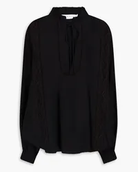 IRO Felicia crepe and lace blouse - Black Black