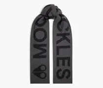 Wool and cashmere-blend jacquard scarf - Gray