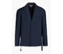 Pacalo cotton-blend twill blazer - Blue