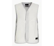 Shell-paneled fleece vest - Gray