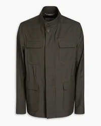 Canali Wool field jacket - Green Green