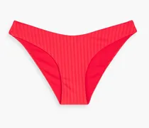 Vienna ribbed low-rise bikini briefs - Red