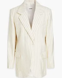 Sandro Pinstriped woven blazer - White White