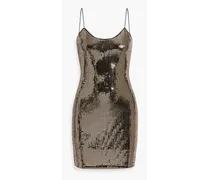 Alice Olivia - Nelle sequined jersey mini dress - Metallic