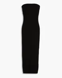 Enza Costa Strapless ribbed jersey midi dress - Black Black