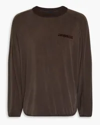 Jacquemus Jao oversized flocked cupro T-shirt - Brown Brown