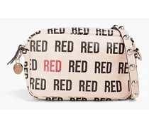 RED Valentino Printed leather shoulder bag - Pink Pink