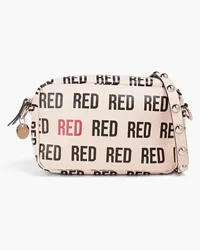 RED Valentino Printed leather shoulder bag - Pink Pink