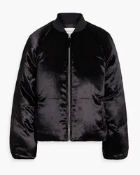 Loulou Studio Lafu oversized velvet bomber jacket - Black Black