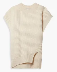 Stella McCartney Ribbed cashmere and wool-blend sweater - White White