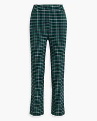 Zimmermann Checked jacquard straight-leg pants - Green Green