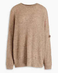 Brunello Cucinelli Metallic ribbed-knit sweater - Neutral Neutral