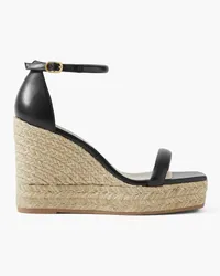 Stuart Weitzman Leather wedge espadrilles - Black Black