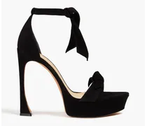 Clarita 120 knotted suede platform sandals - Black