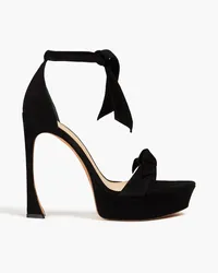 Alexandre Birman Clarita 120 knotted suede platform sandals - Black Black