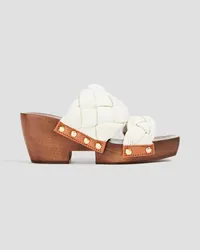 Zimmermann Braided leather platform clogs - White White