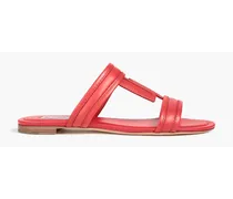 TOD'S Quilted leather sandals - Red Red