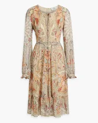 Etro Paisley-print lace-up silk-chiffon dress - Multicolor Multicolor