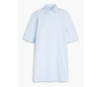 Mago cotton-poplin mini shirt dress - Blue