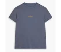 Maison Margiela Embroidered cotton-jersey T-shirt - Gray Gray