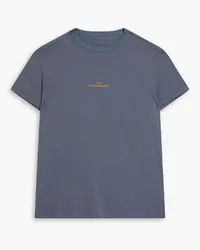 Maison Margiela Embroidered cotton-jersey T-shirt - Gray Gray