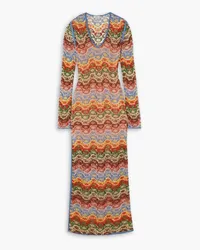 Etro Crochet-knit maxi dress - Multicolor Multicolor