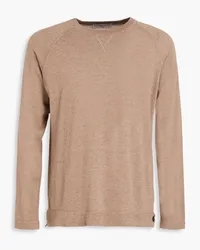 Officine Generale Mélange cotton and Lyocell-blend sweater - Neutral Neutral