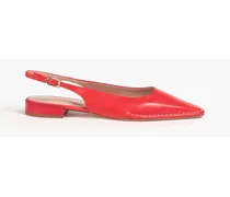 Leather slingback flats - Red
