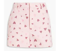 Fil coupé cotton-twill shorts - Pink