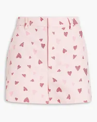 RED Valentino Fil coupé cotton-twill shorts - Pink Pink