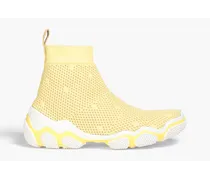 Mesh high-top sneakers - Yellow