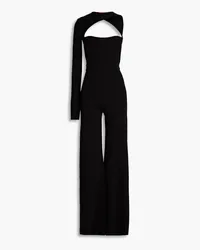 GAUGE81 One-sleeve knit-paneled stretch-jersey jumpsuit - Black Black