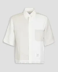 Thom Browne Two-tone linen shirt - White White