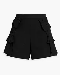 RED Valentino Bow-detailed twill shorts - Black Black